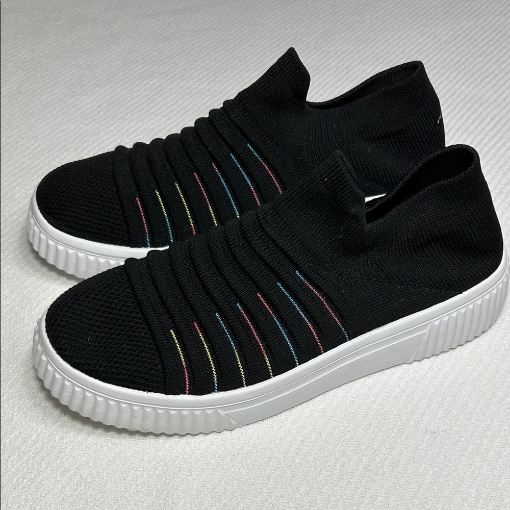Black Slip-On Sneakers